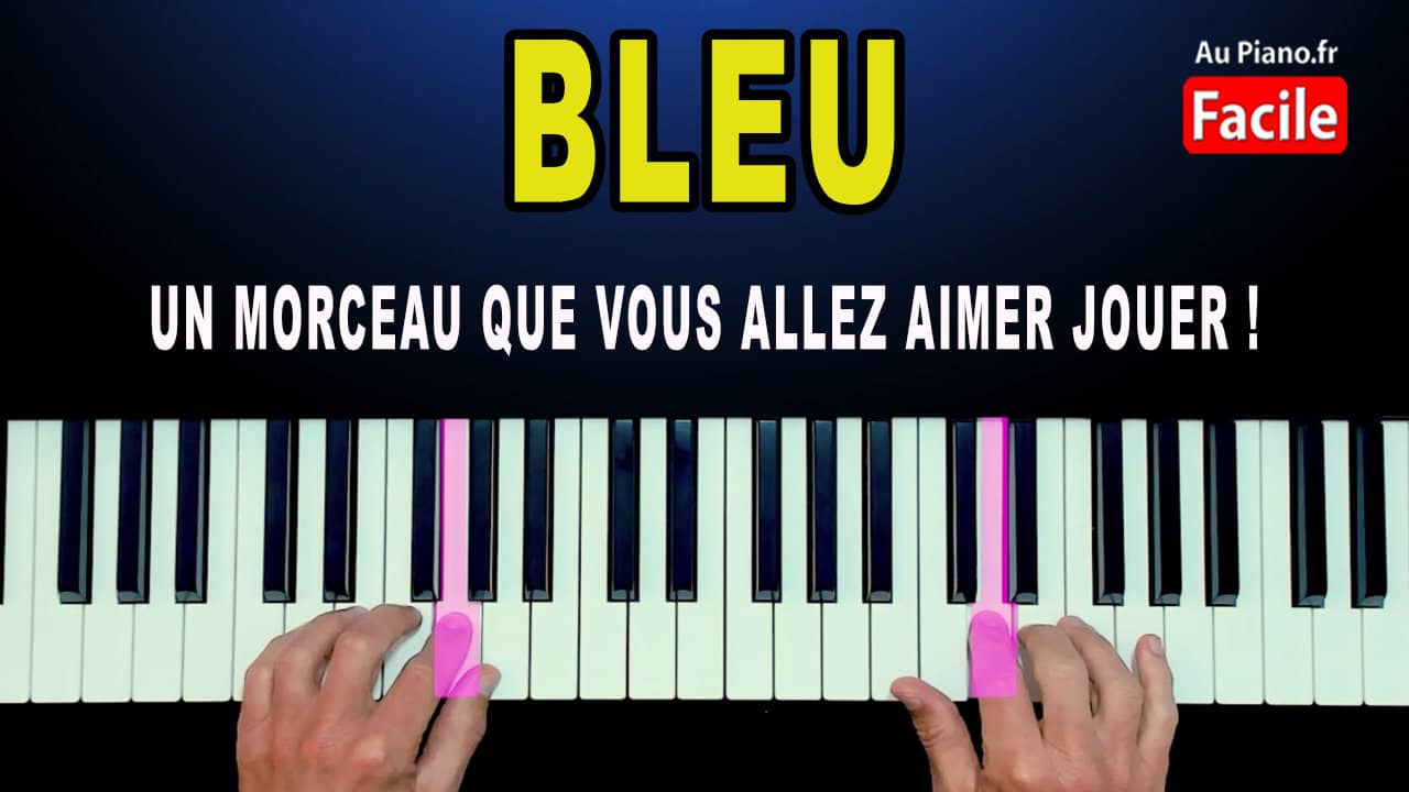 Bleu Leçon de piano pour débutants